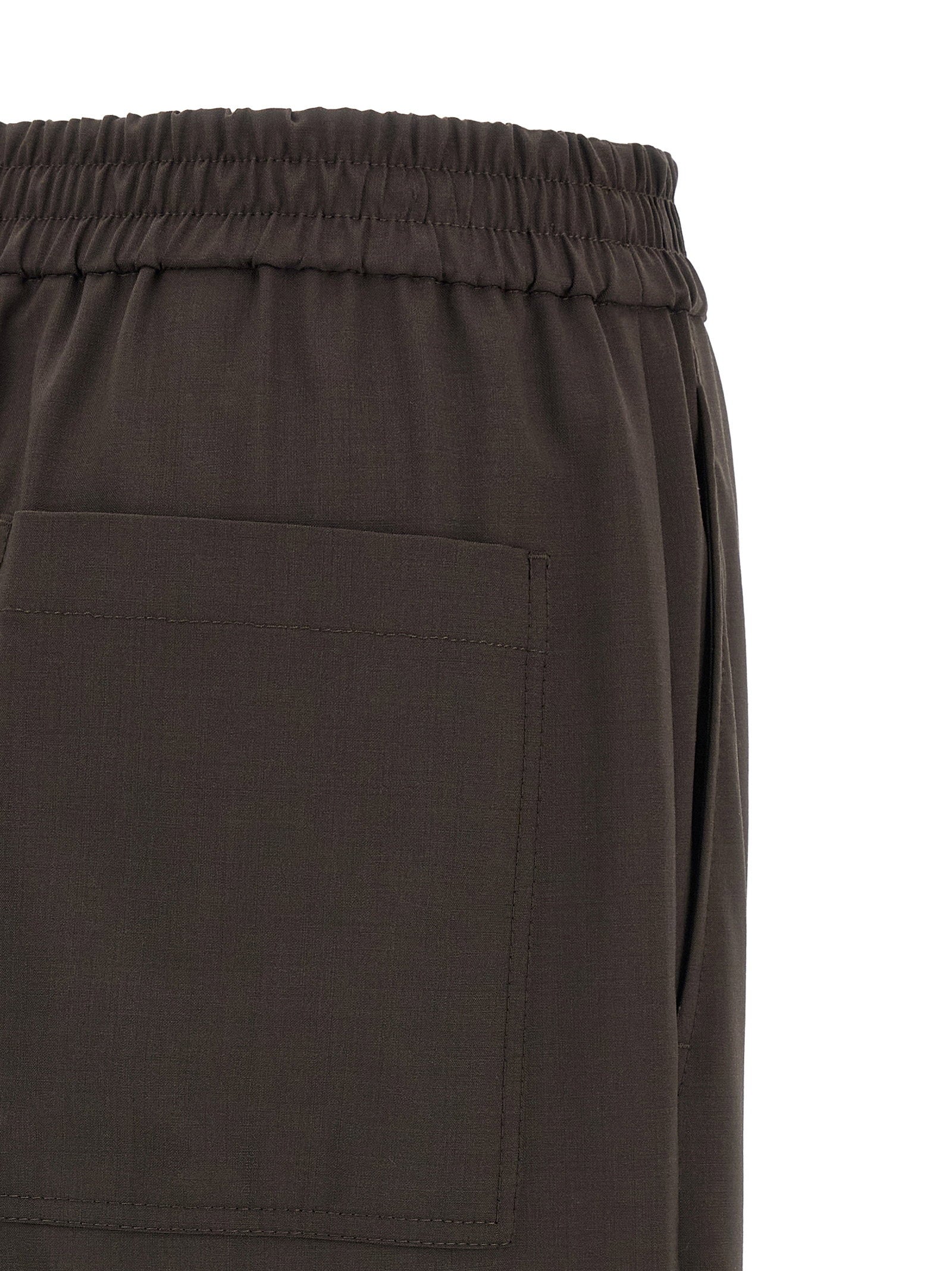 Brunello Cucinelli Cool Wool Pants Brown