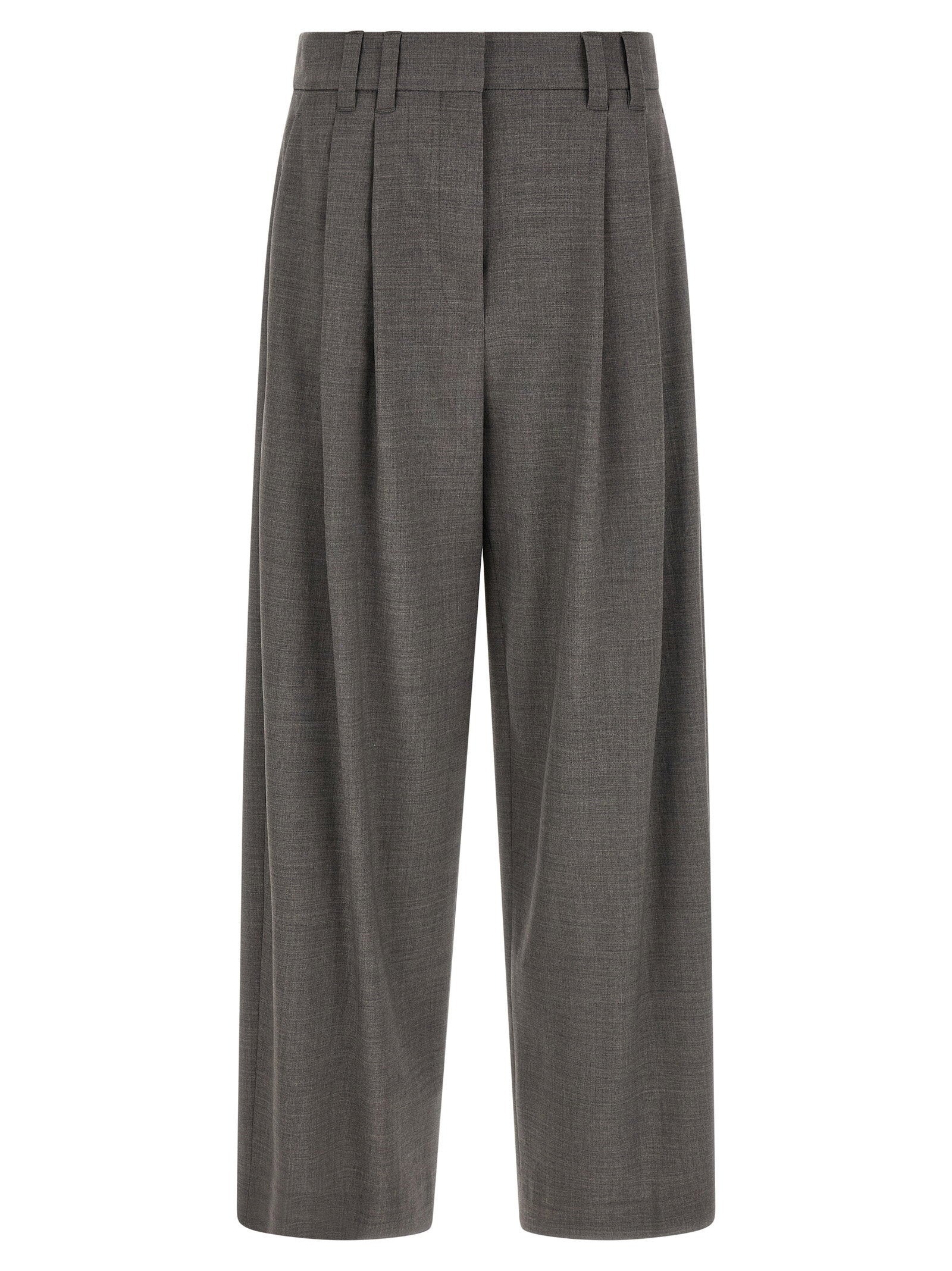 Brunello Cucinelli Wide Range Of Trousers Gray