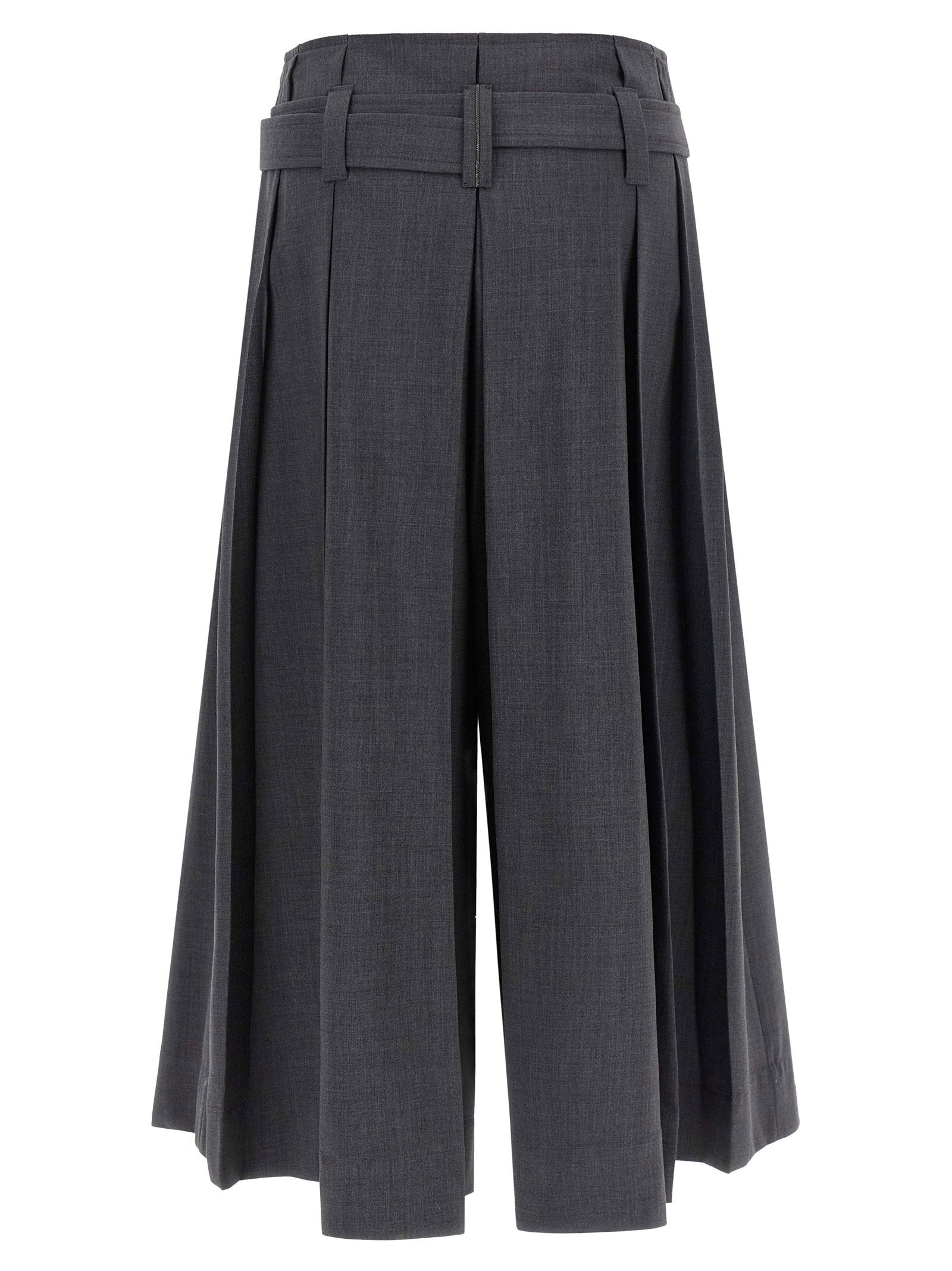 Brunello Cucinelli Tailored Pleated Bermuda Shorts Gray