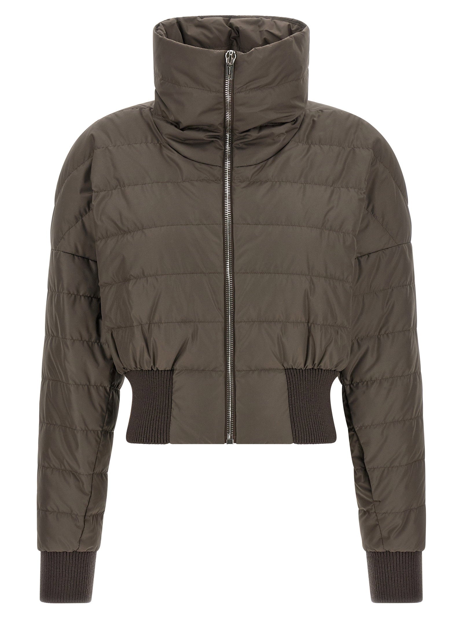 Moncler + Rick Owens Cropped Down Jacket Gray