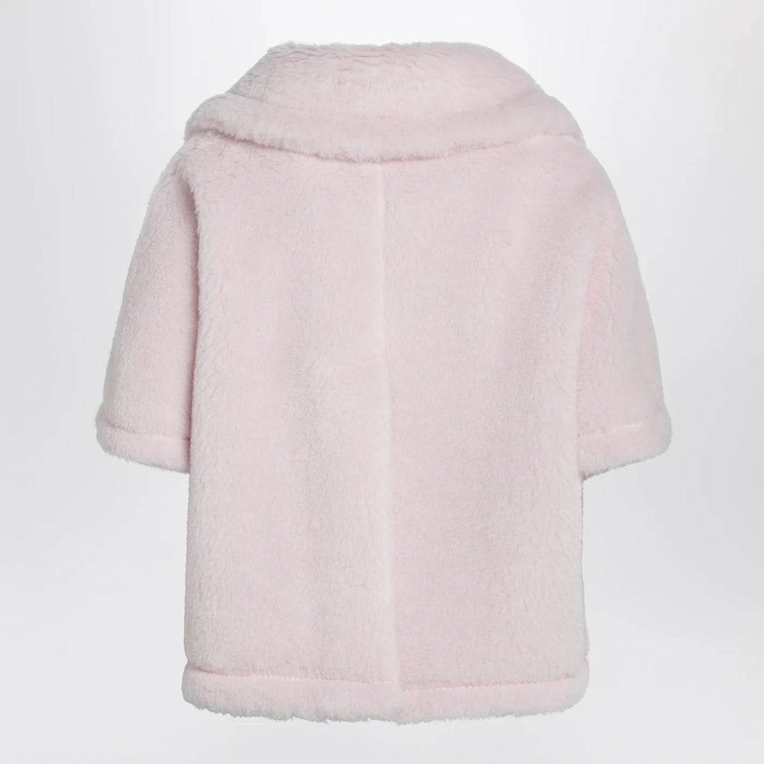 Max Mara Dusty Beige Boxy Teddy Cape - Pink