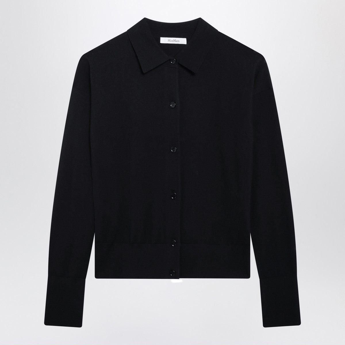 Max Mara Wool-Blend Cropped Cardigan Blue