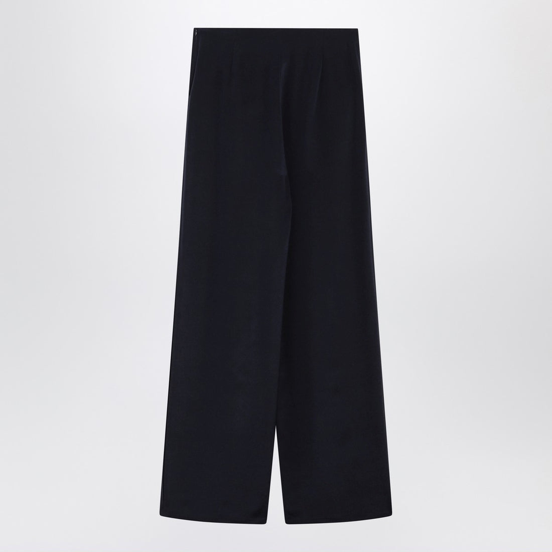 Max Mara Silk-Blend Wide Leg Trousers Blue