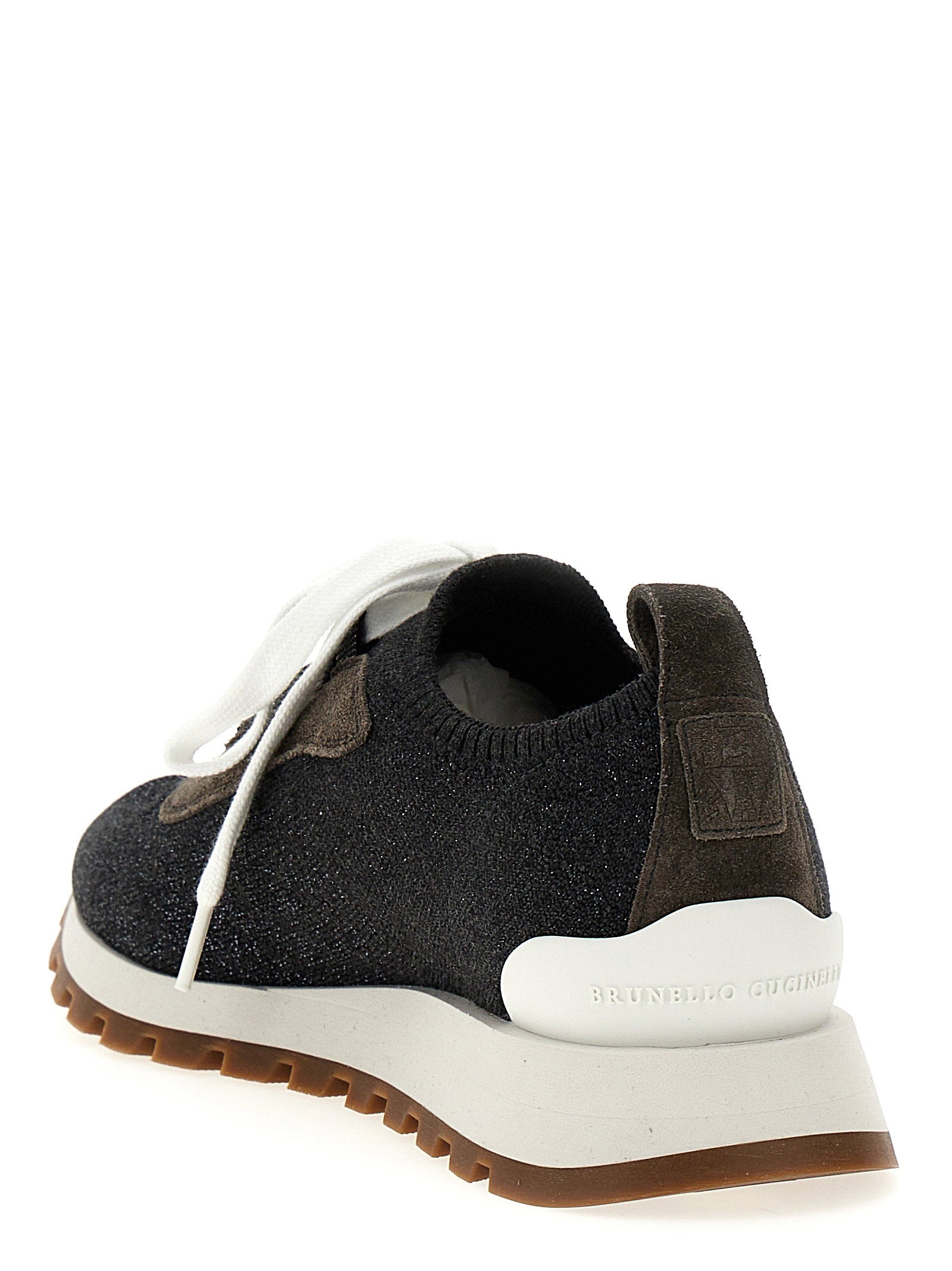 Brunello Cucinelli Lurex Sneakers Gray