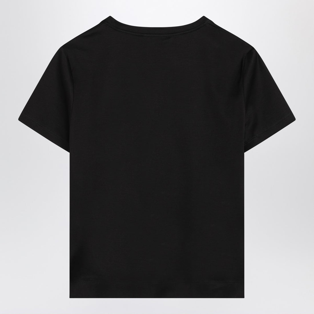 Max Mara Black Cotton Crewneck T-Shirt Black