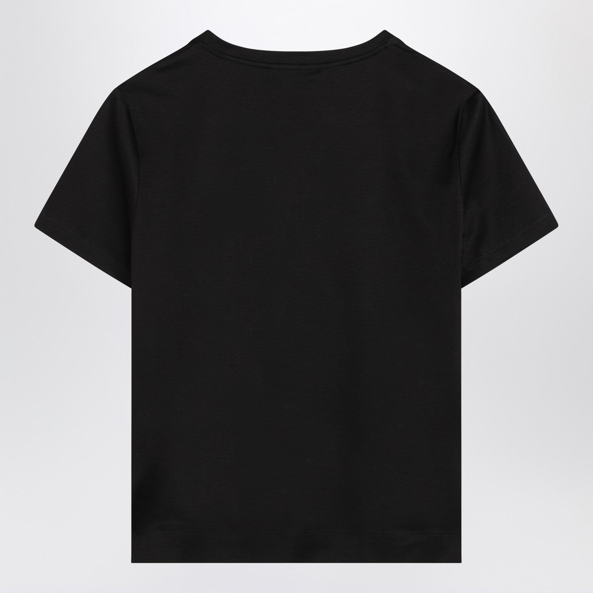Max Mara Black Cotton Crewneck T-Shirt Black