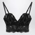 Dolce & Gabbana Silk Satin and Lace Bralette Top Black