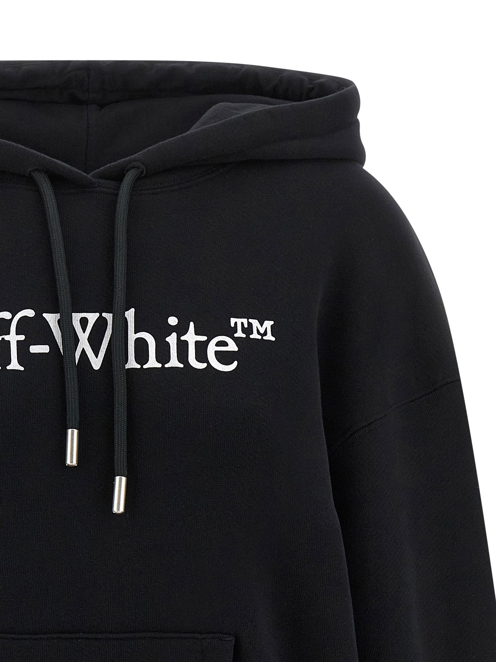 Off White Big Logo Bookkish Hoodie White/black