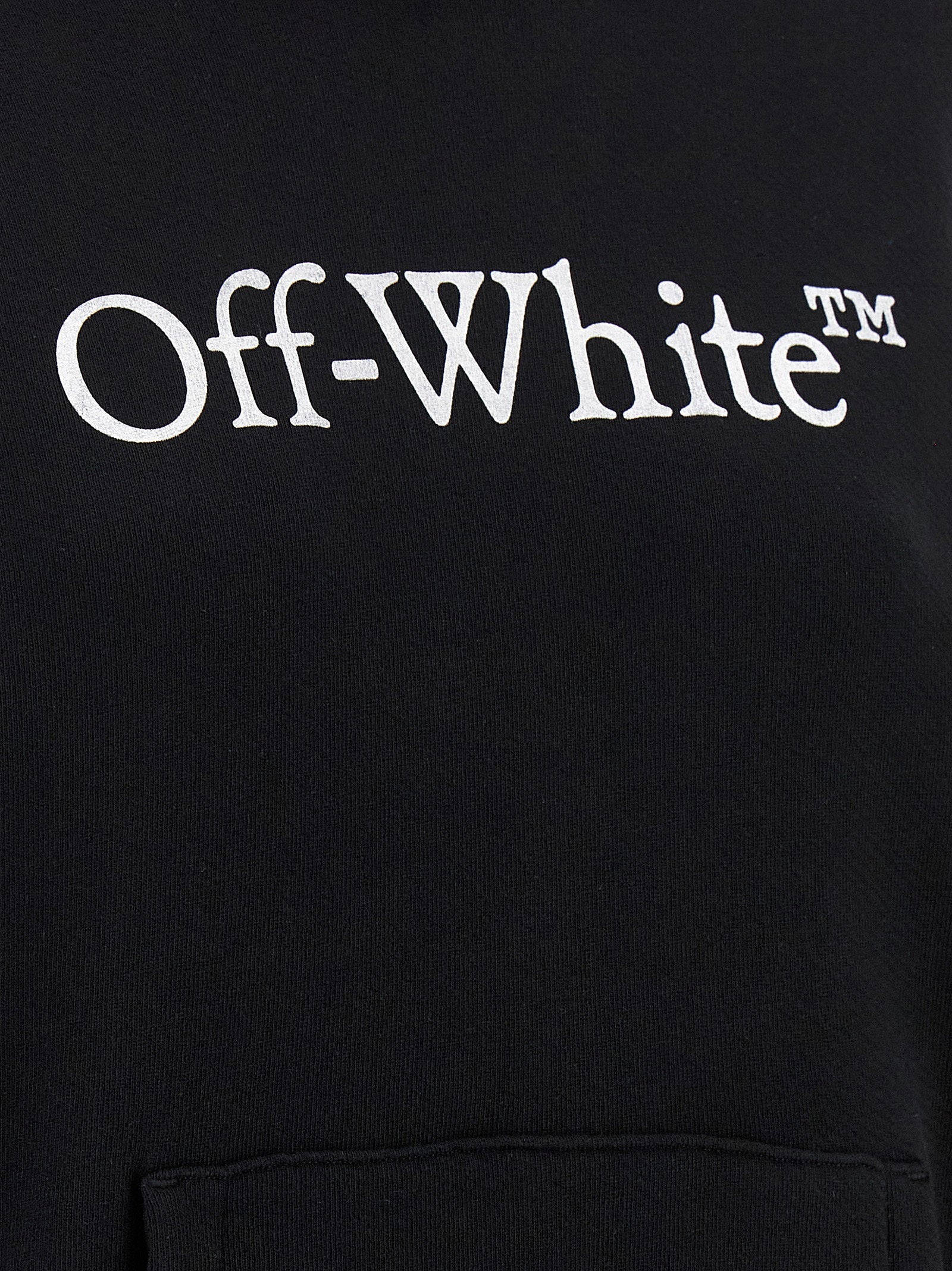 Off White Big Logo Bookkish Hoodie White/black