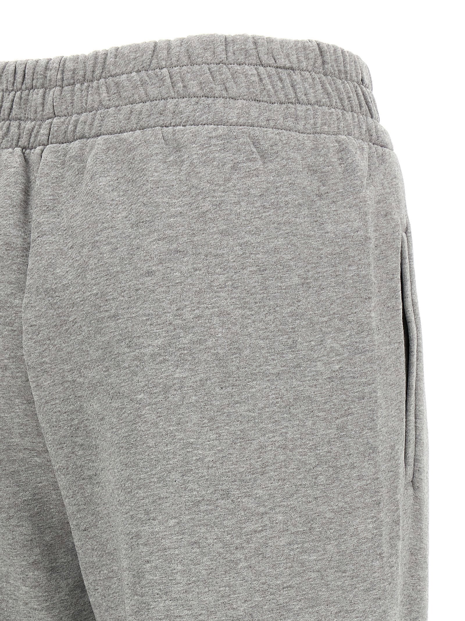 Off White Logo Embroidery Joggers Gray