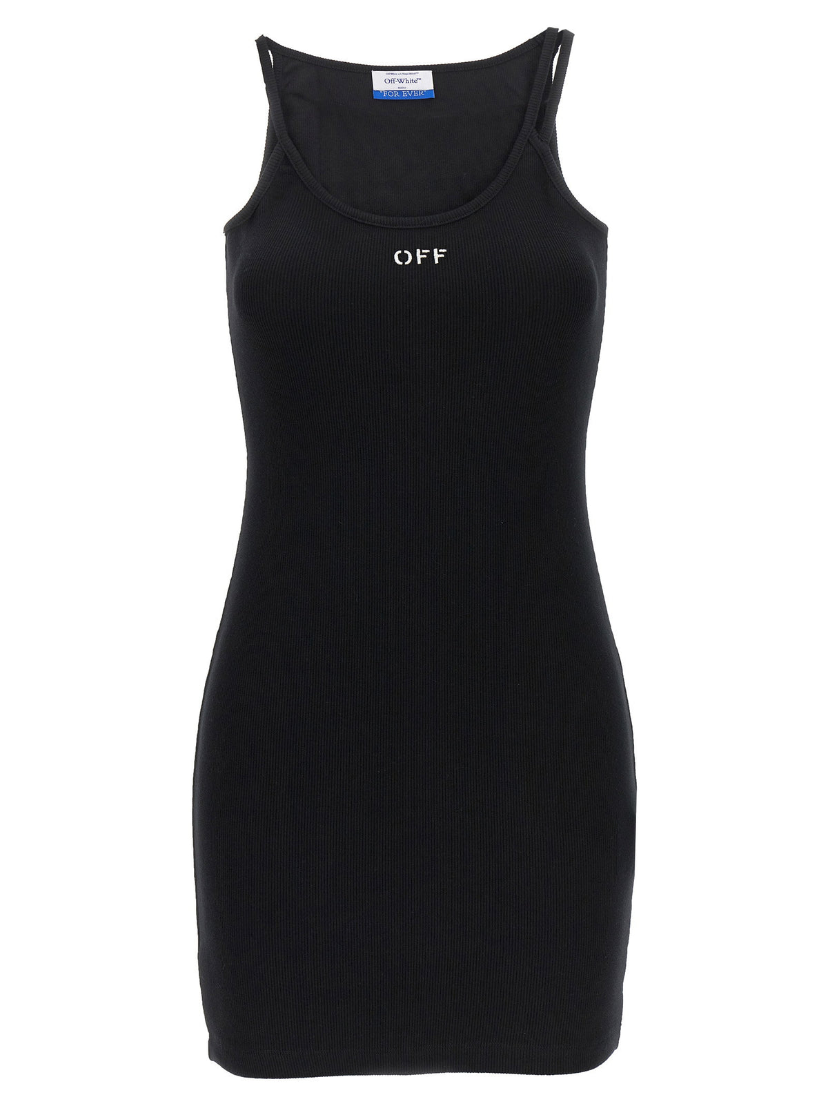 Off White Off Stamp Dress Black