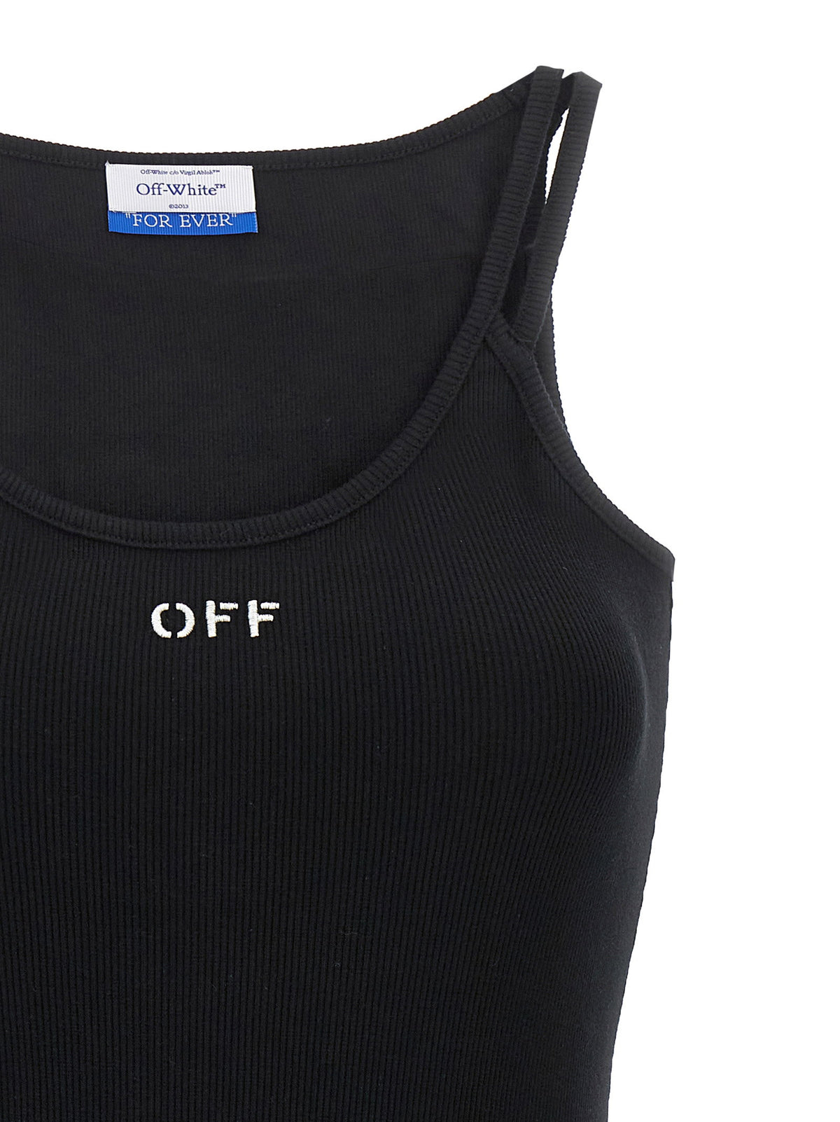 Off White Off Stamp Dress Black