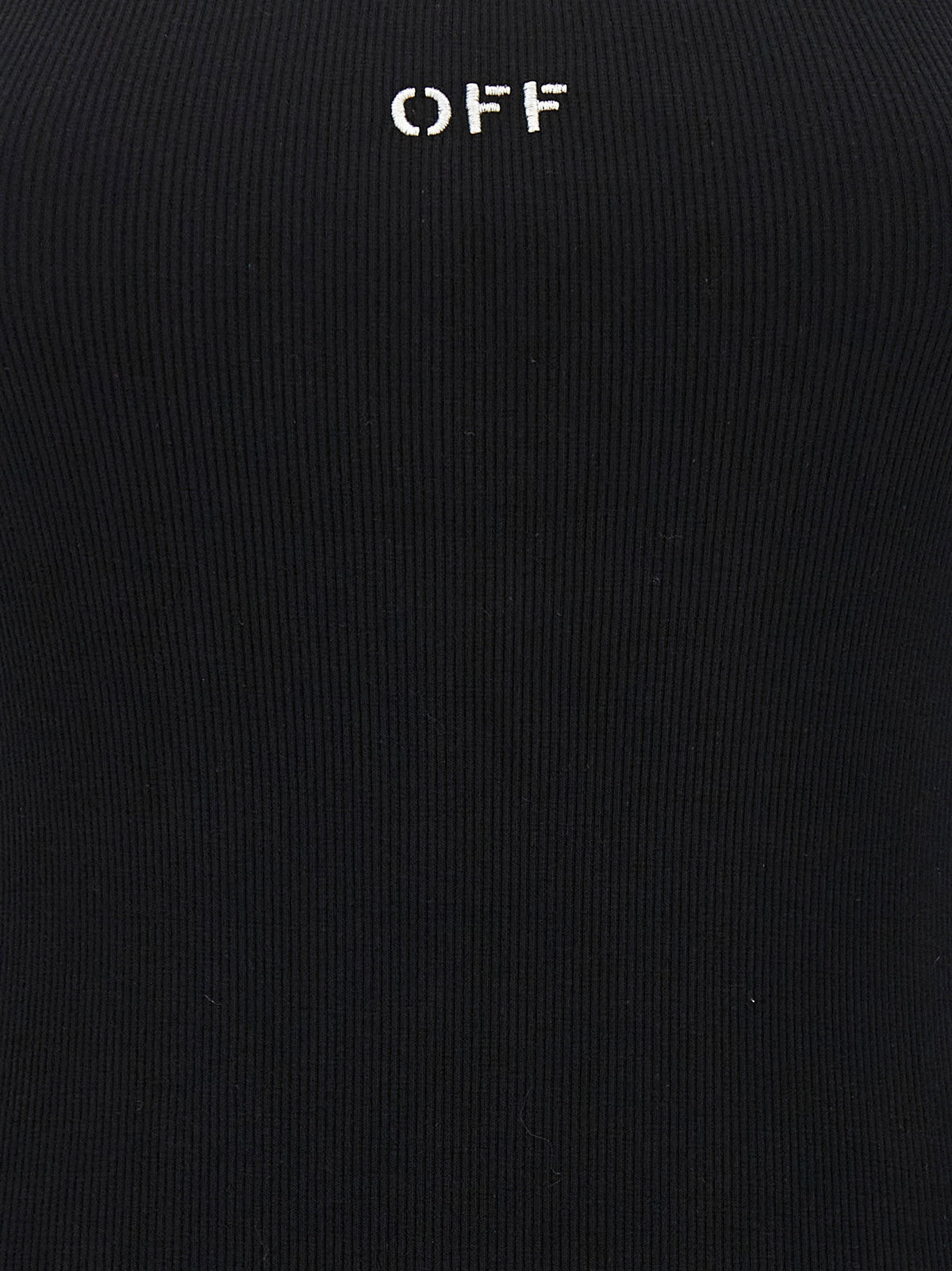 Off White Off Stamp Dress Black
