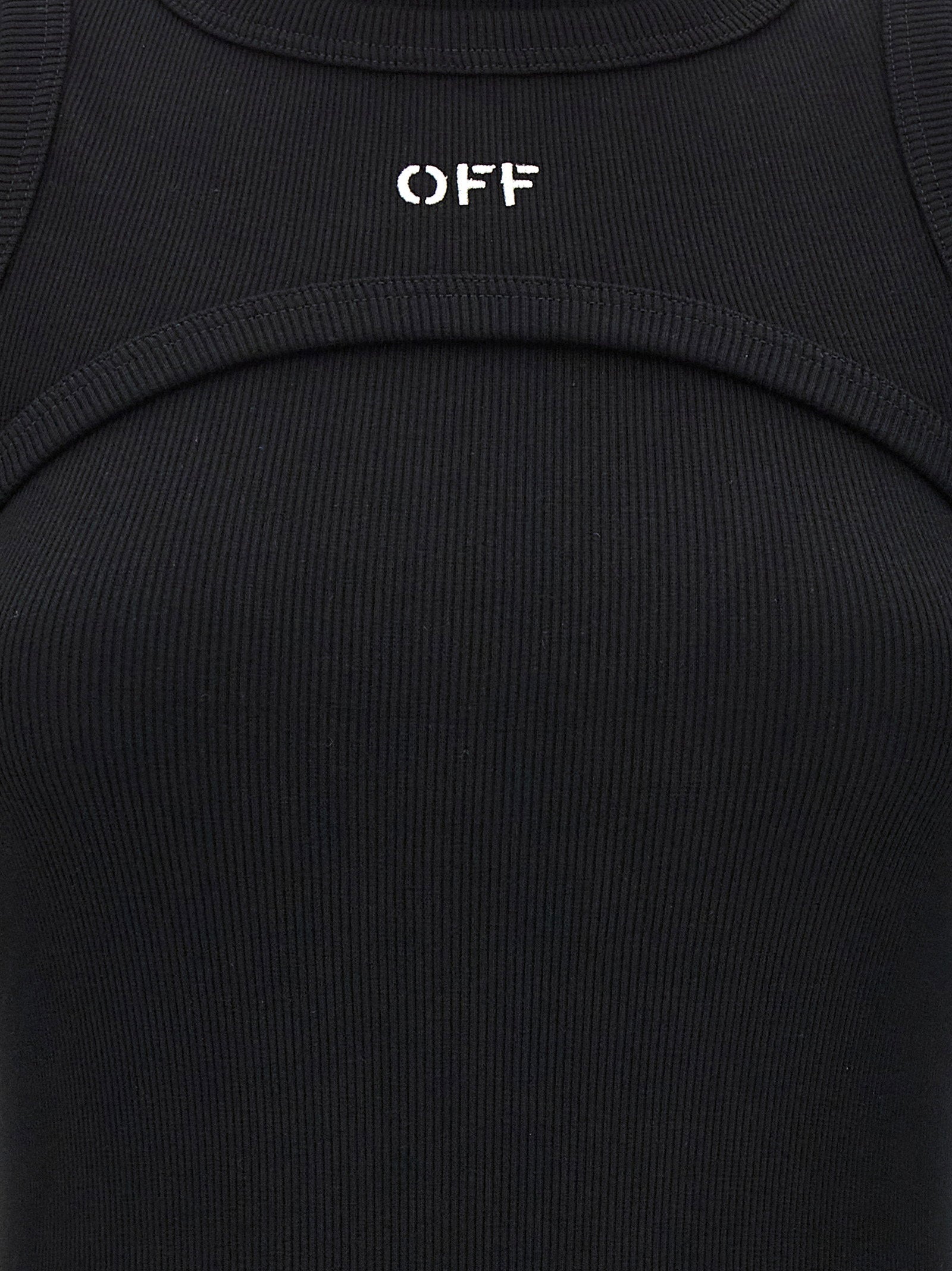 Off White Off Stamp Dress Black