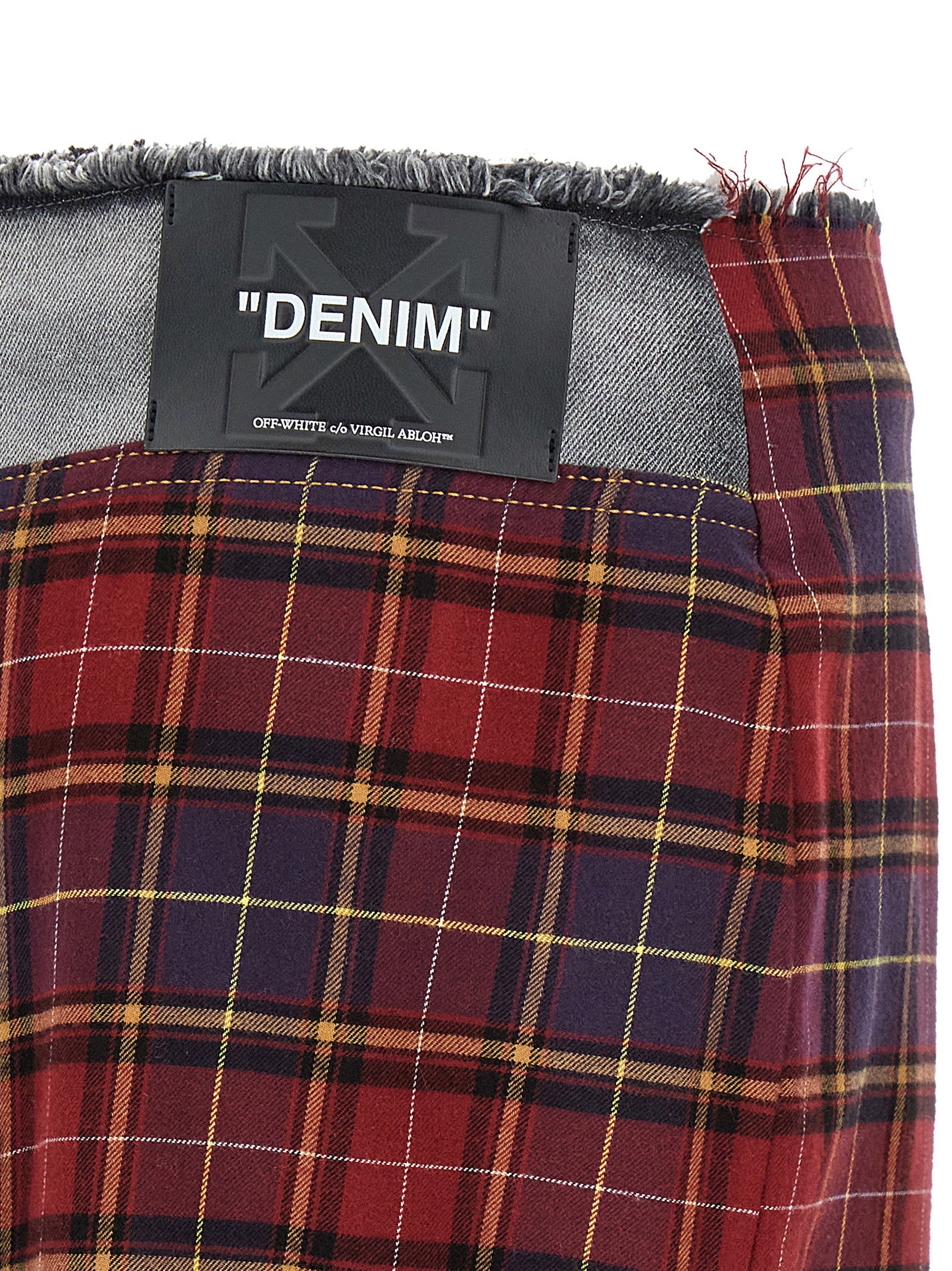 Off White Patchwork Skirt Multicolor