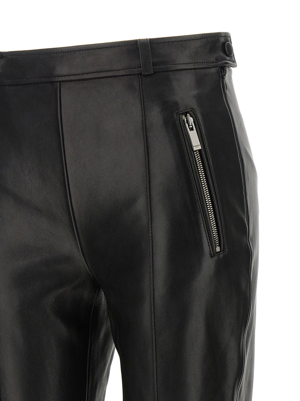 Balmain Leather Fuseau Black