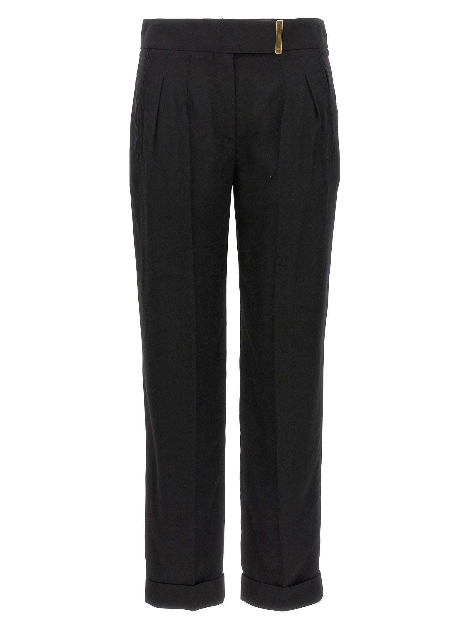 Tom Ford Metal Bar Detail Trousers Black