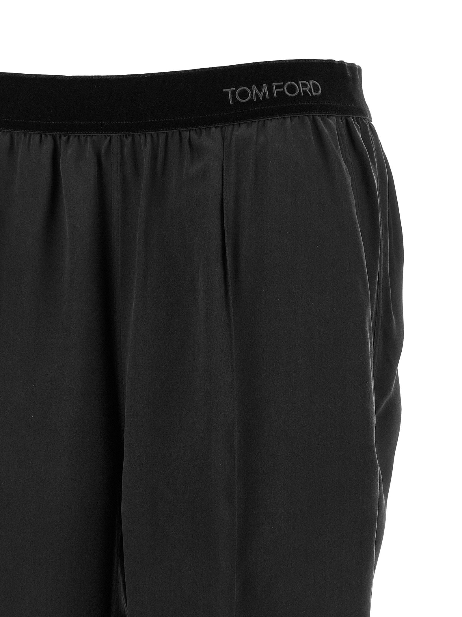 Tom Ford Silk Pants Black