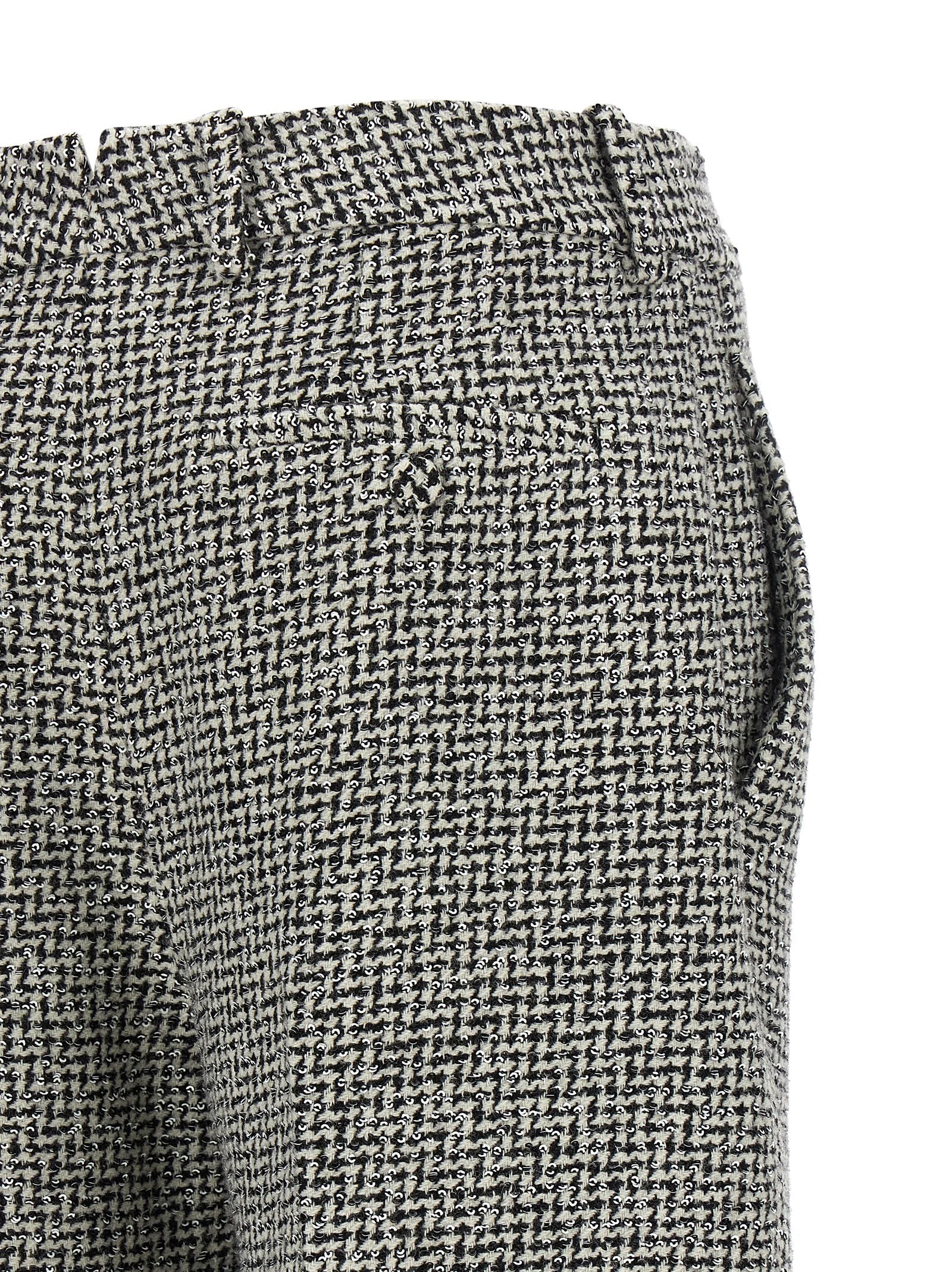 Tom Ford Houndstooth Pattern Pants White/black