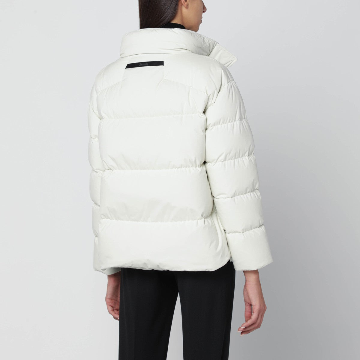 HERNO Laminar 2L Gore-Tex Belted Down Jacket in Ivory White