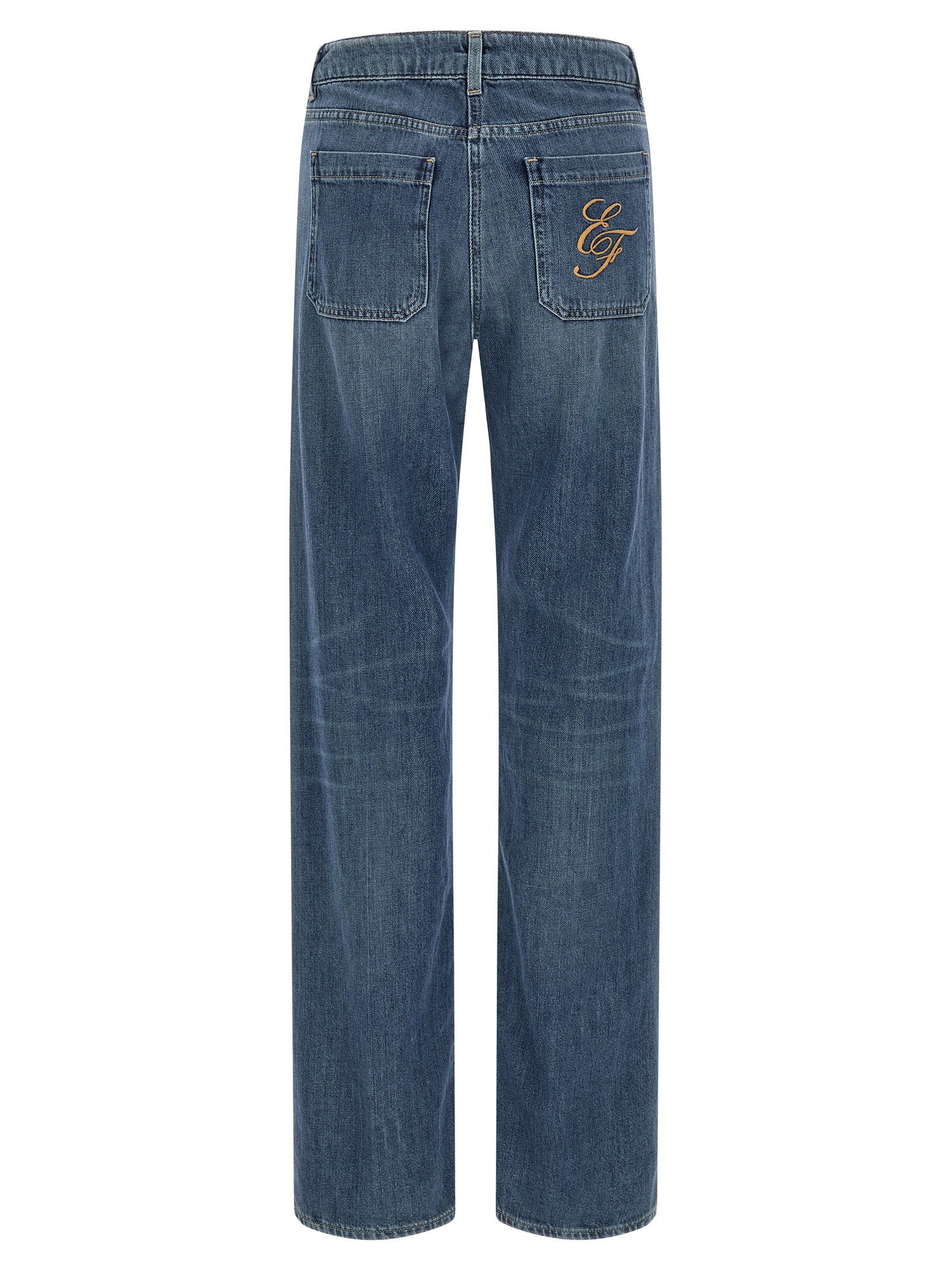Elisabetta Franchi Logo Embroidery Jeans Blue