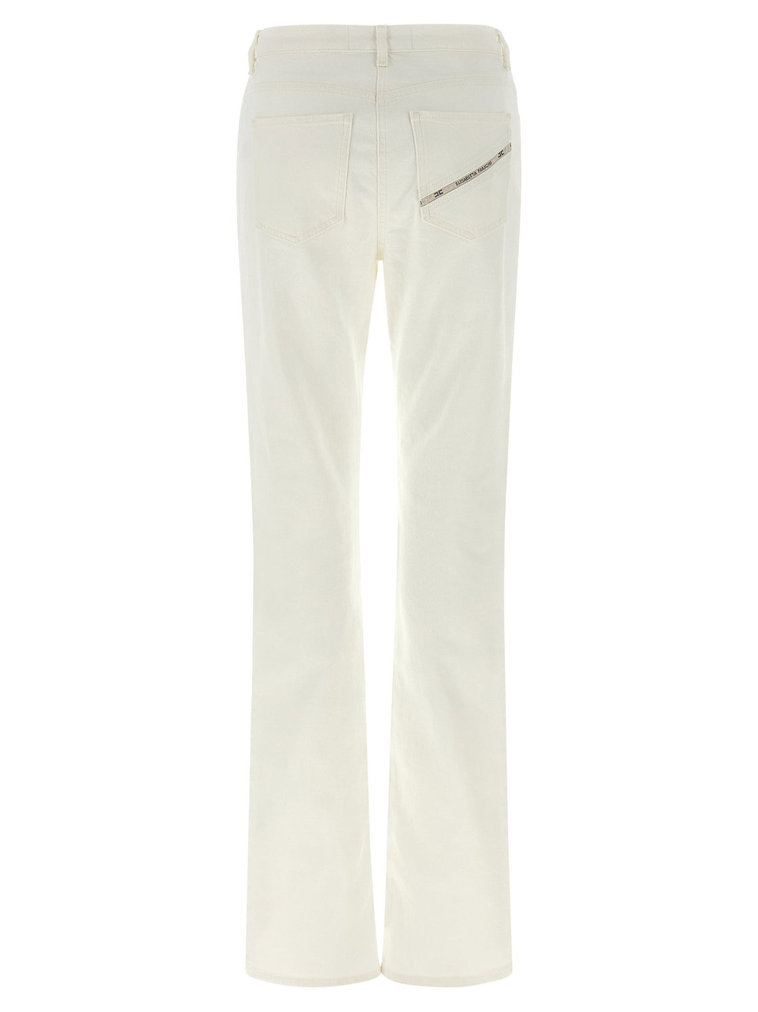 Elisabetta Franchi Jewel Padlock Jeans White