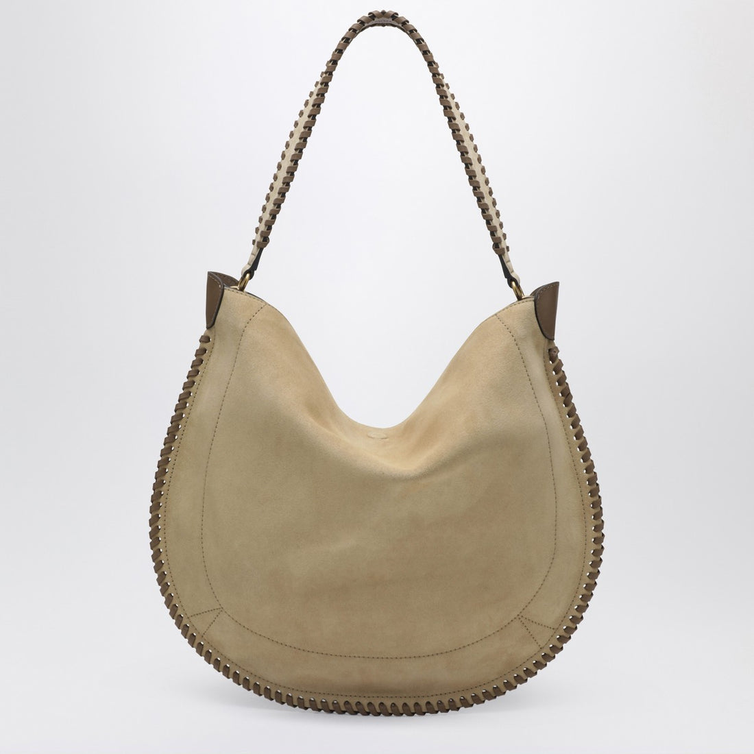 Isabel Marant Oskan Soft Suede Hobo Bag Beige