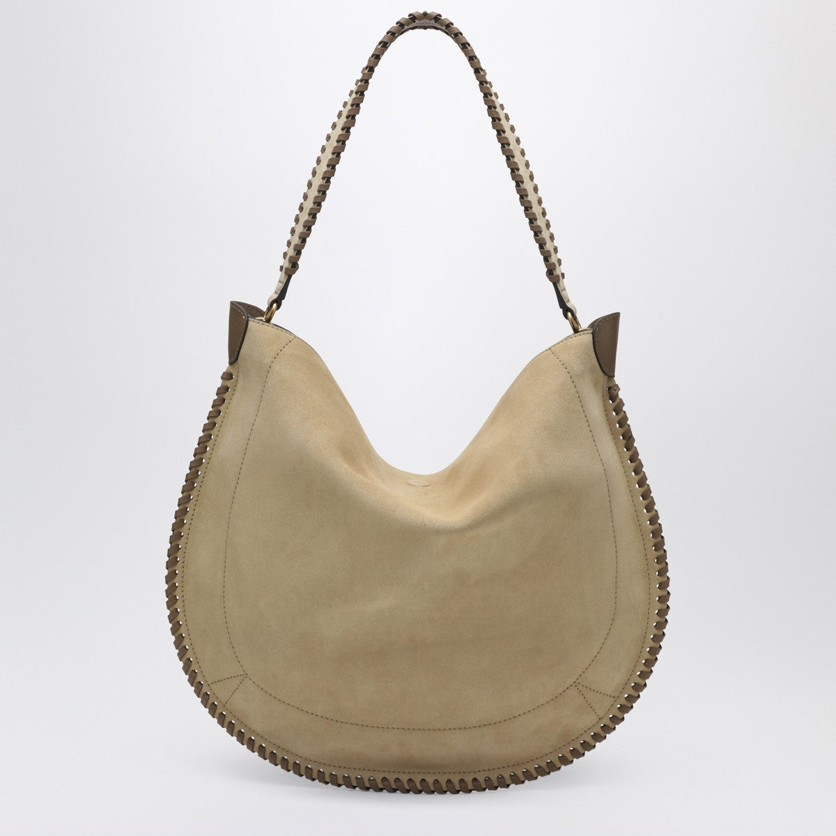 Isabel Marant Oskan Soft Suede Hobo Bag Beige
