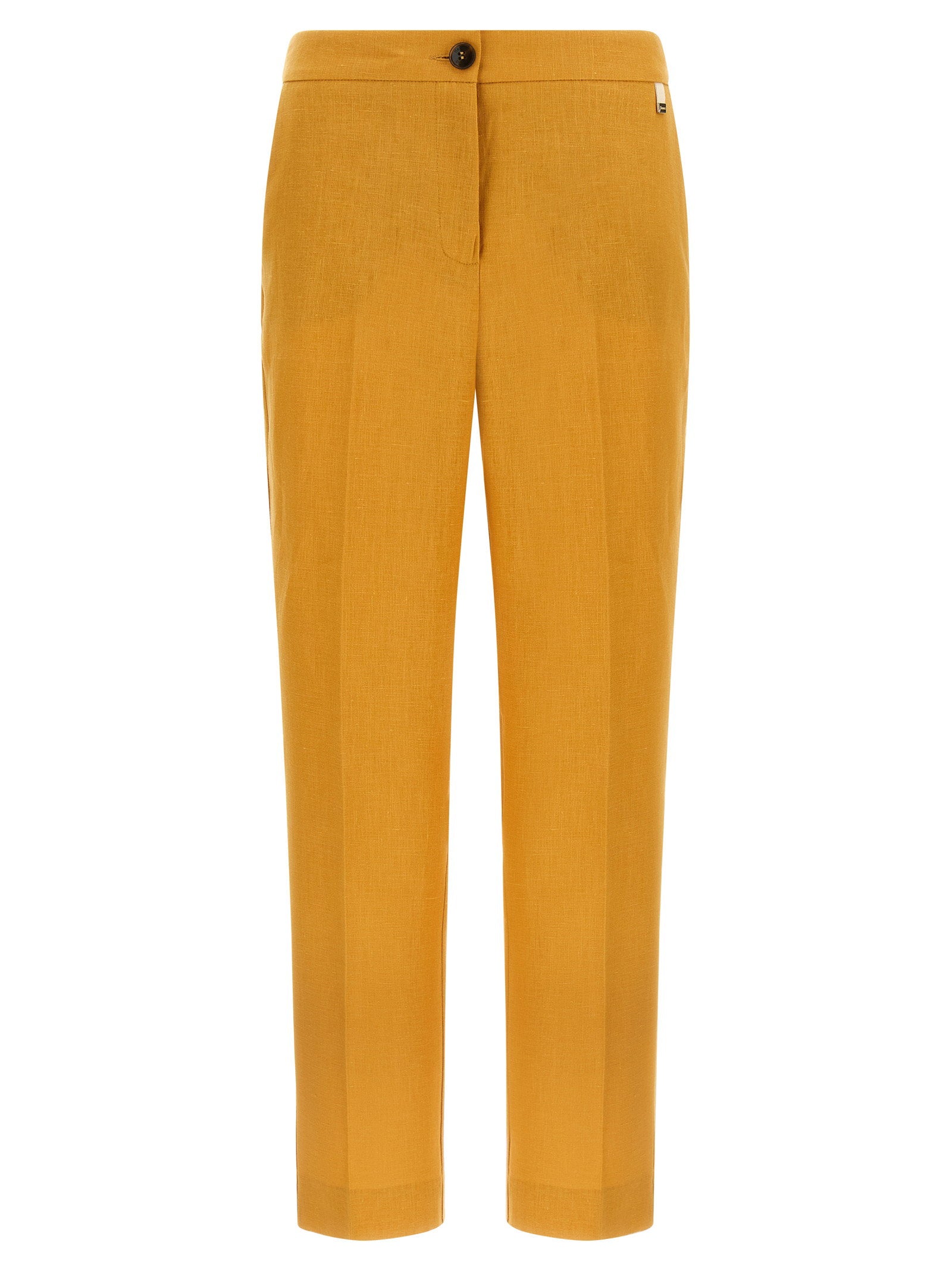 Herno Linen Trousers Orange