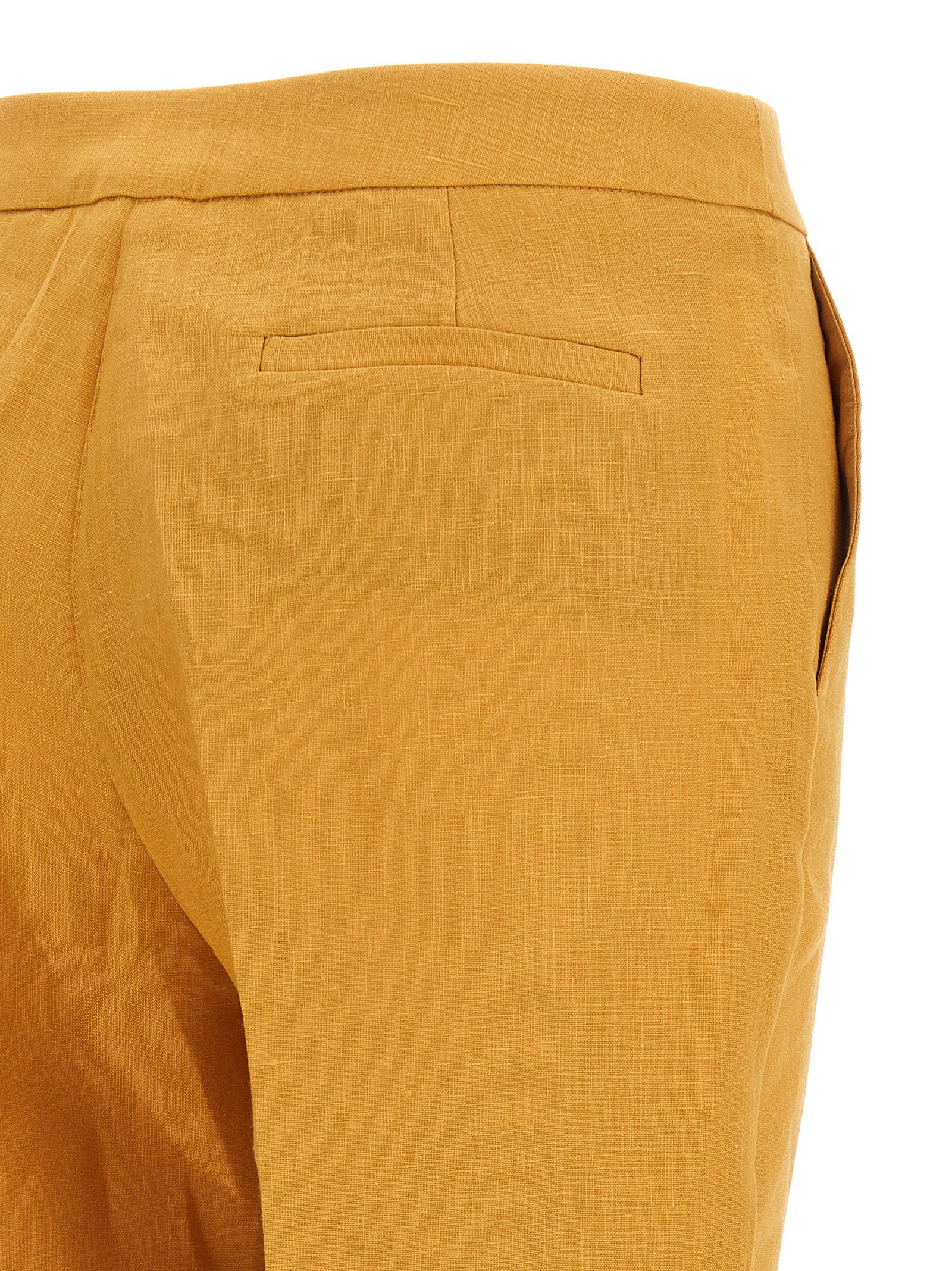 Herno Linen Trousers Orange