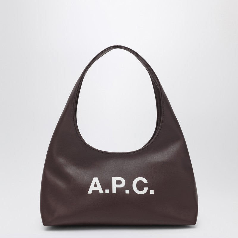 A.P.C. Brown Baby Ninon Faux Leather Hobo Shoulder Bag brown