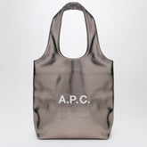 A.P.C. Small Metallic Silver Tote Bag Grey