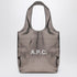 A.P.C. Small Metallic Silver Tote Bag Grey