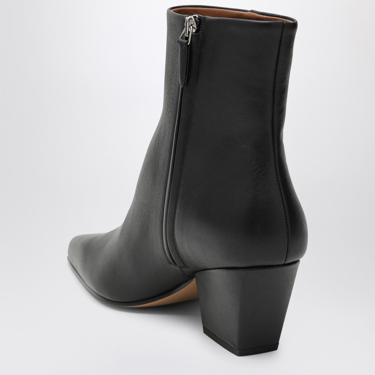 Paris Texas Black Leather Jane Ankle Boots Black