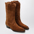 Paris Texas Hilda Square-Toe Suede Boots in Brown