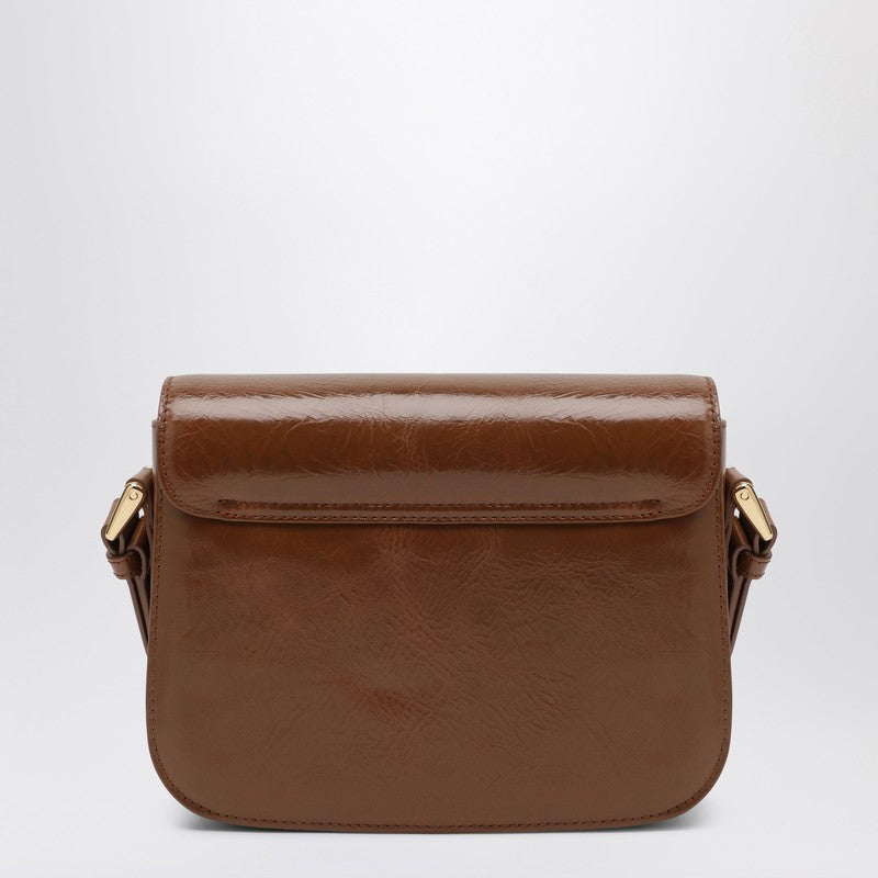 A.P.C. Grace Cross-Body Smooth Leather Bag Brown
