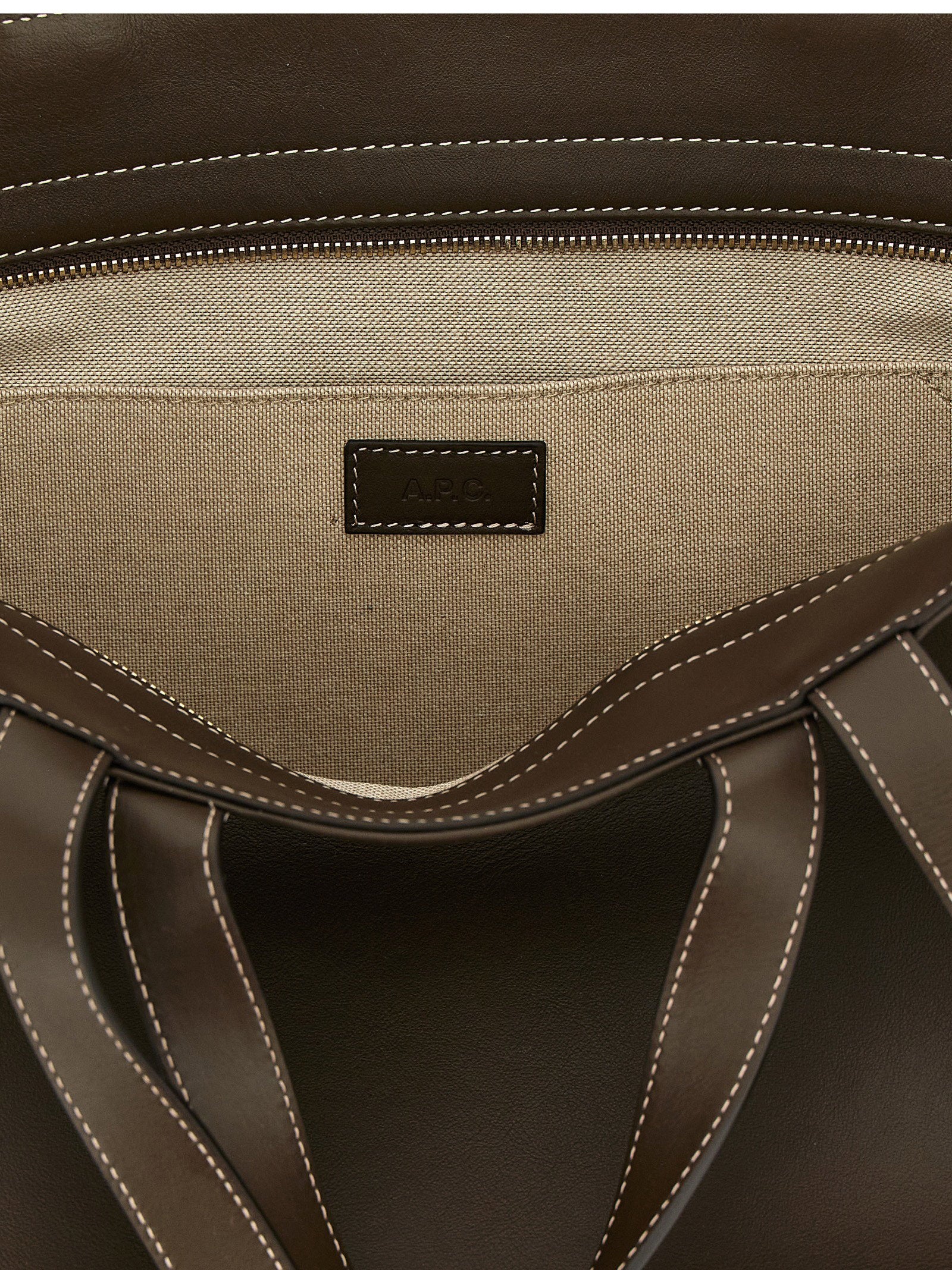 A.p.c. Le Drummer Large Shopping Bag Brown