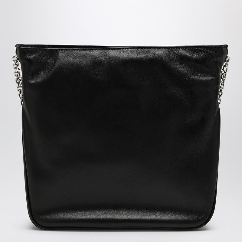 Roger Vivier Mini Pilgrim Crystal-Embellished Leather Shoulder Bag Black