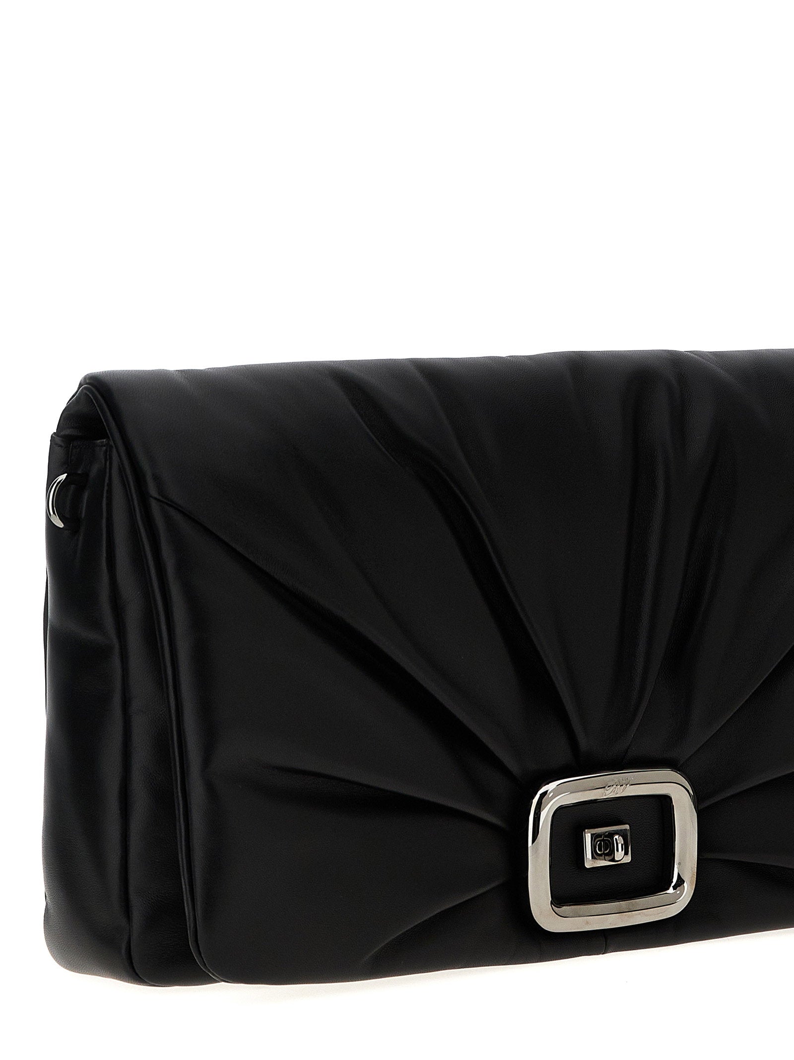 Roger Vivier Viv Choc Large Shoulder Bag Black