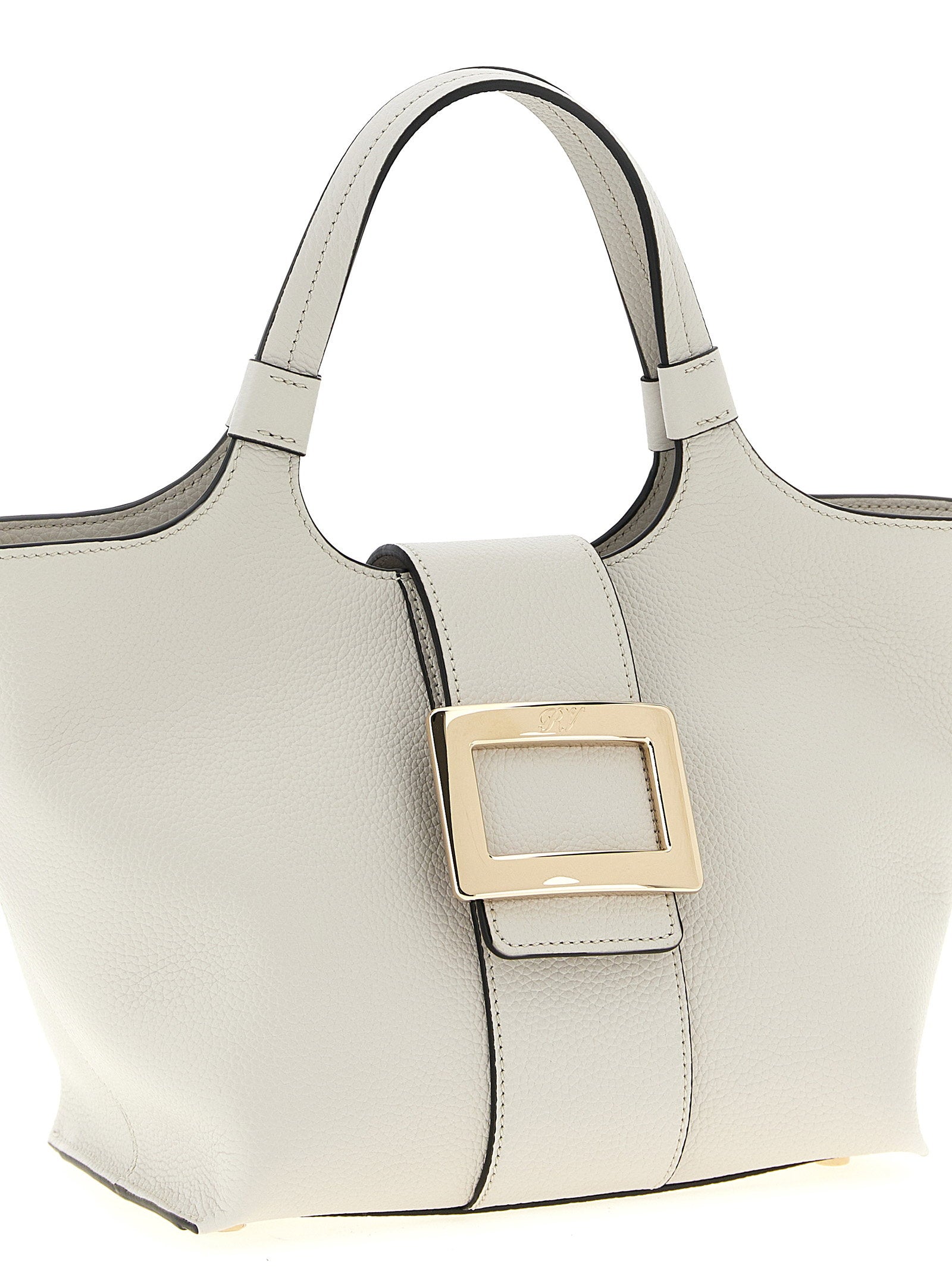 Roger Vivier Belle Vivier Mini Shopping Bag Gray