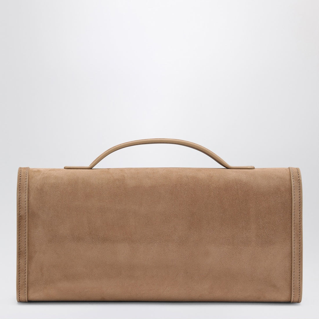 Roger Vivier Belle Vivier Suede Clutch Brown