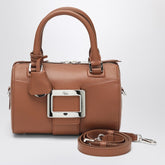 Roger Vivier Belle Vivier Bowling Bag in Cognac Brown Leather Brown