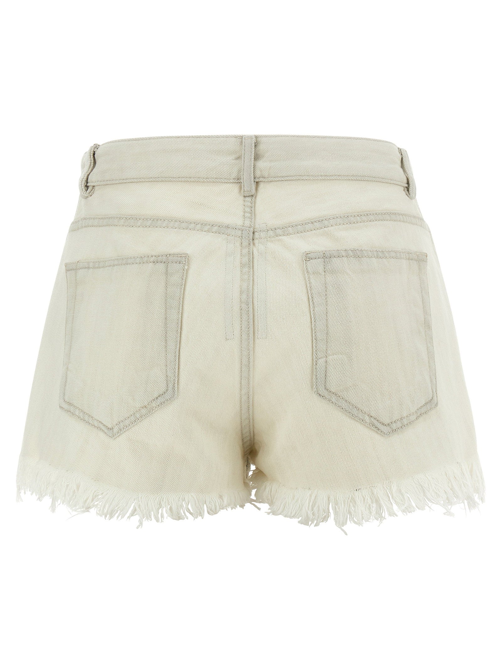 Rick Owens Bias Cutoffs Shorts White