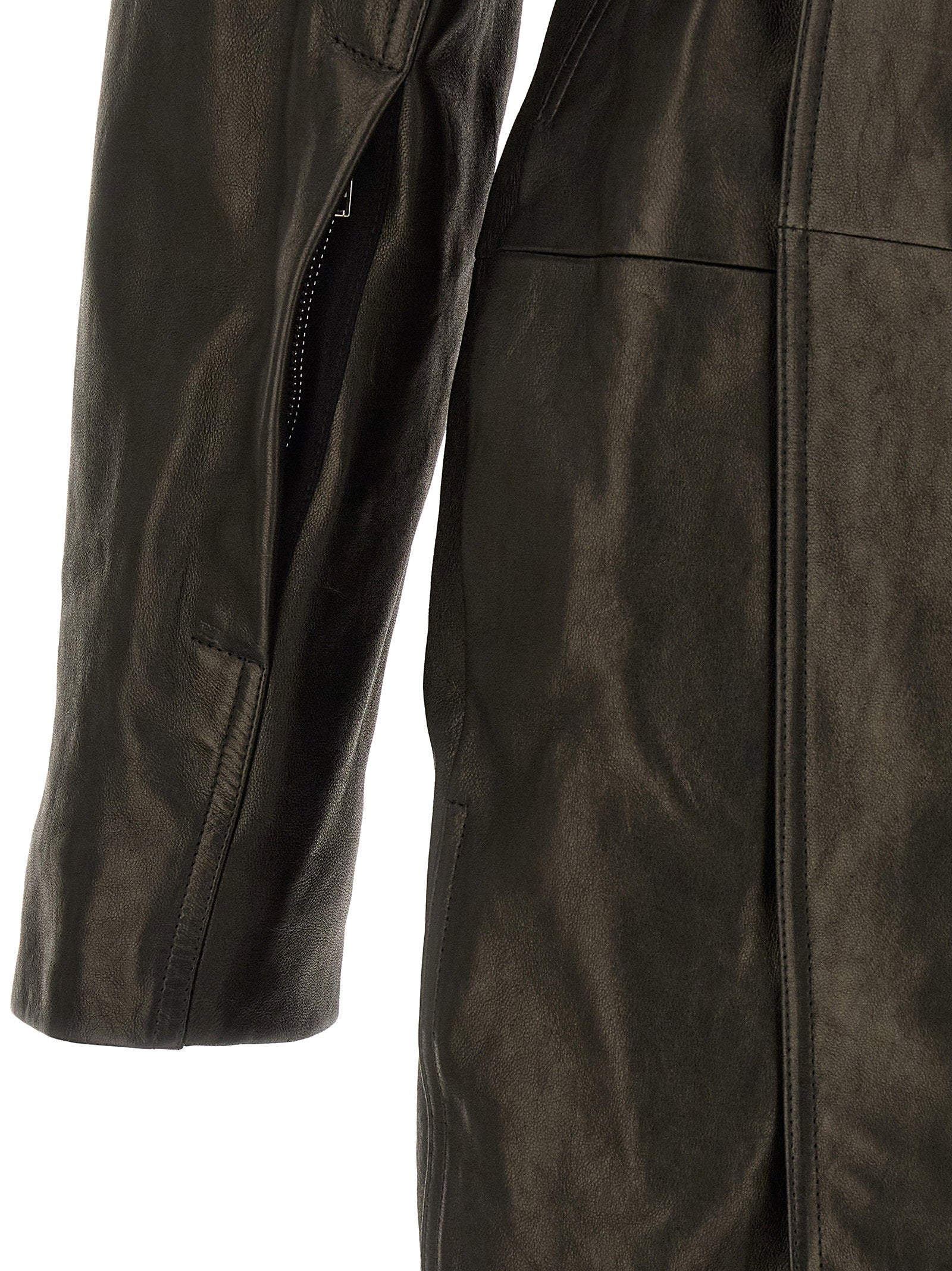 Rick Owens Dracucollar Belted Coat Black
