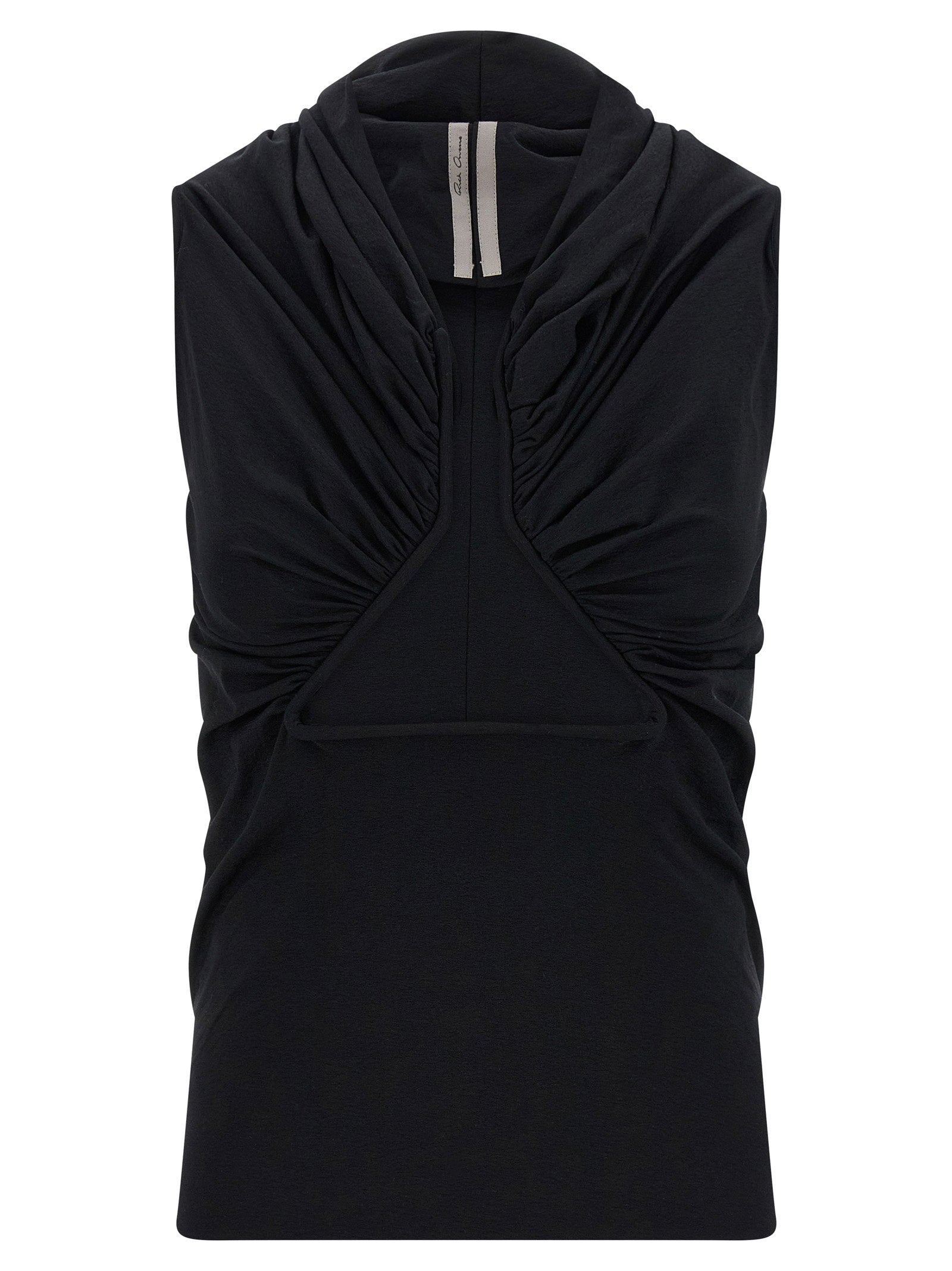 Rick Owens Jersey Ss Prong Top Black