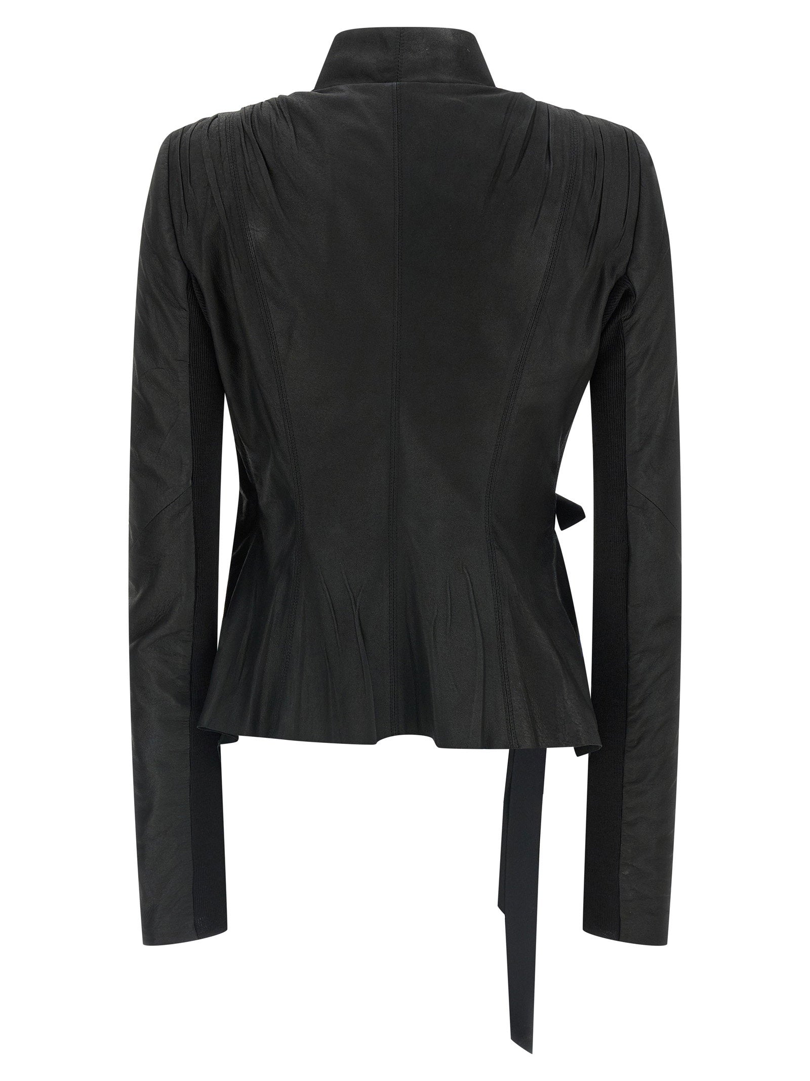 Rick Owens Hollywood Leather Jacket Black