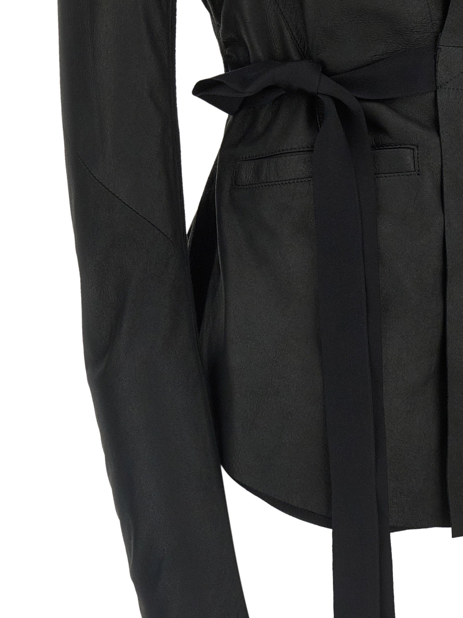 Rick Owens Hollywood Leather Jacket Black