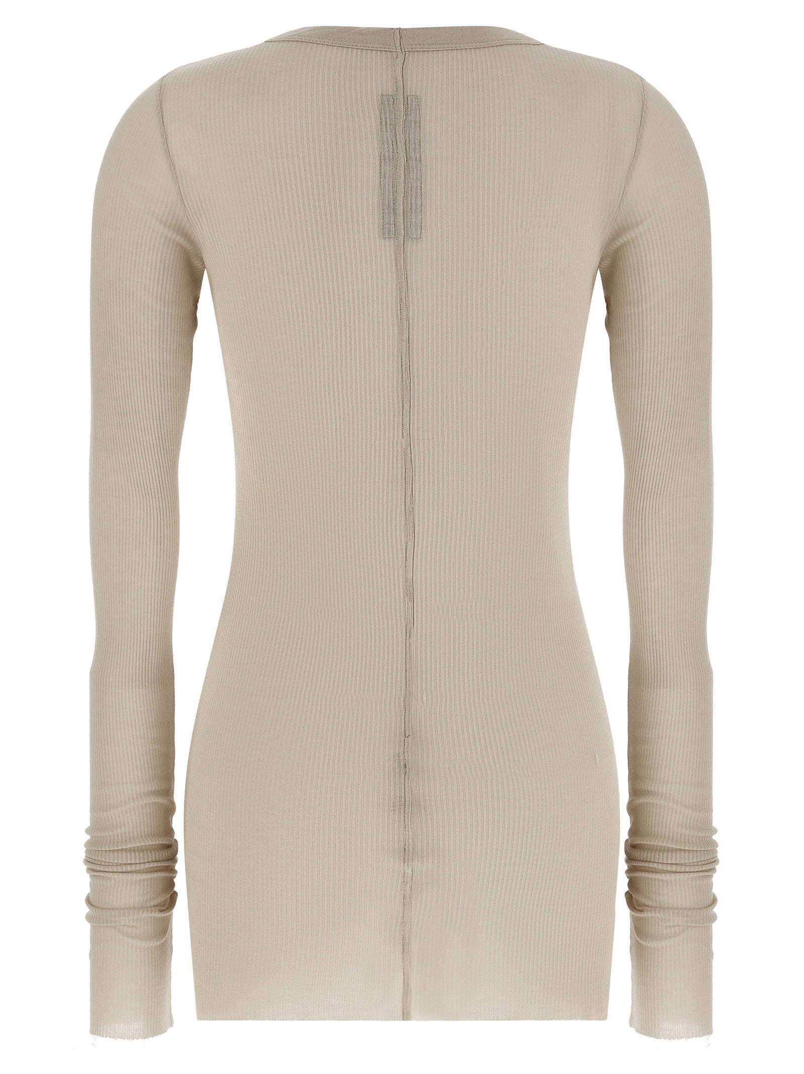 Rick Owens Rib Ls T T-shirt Beige