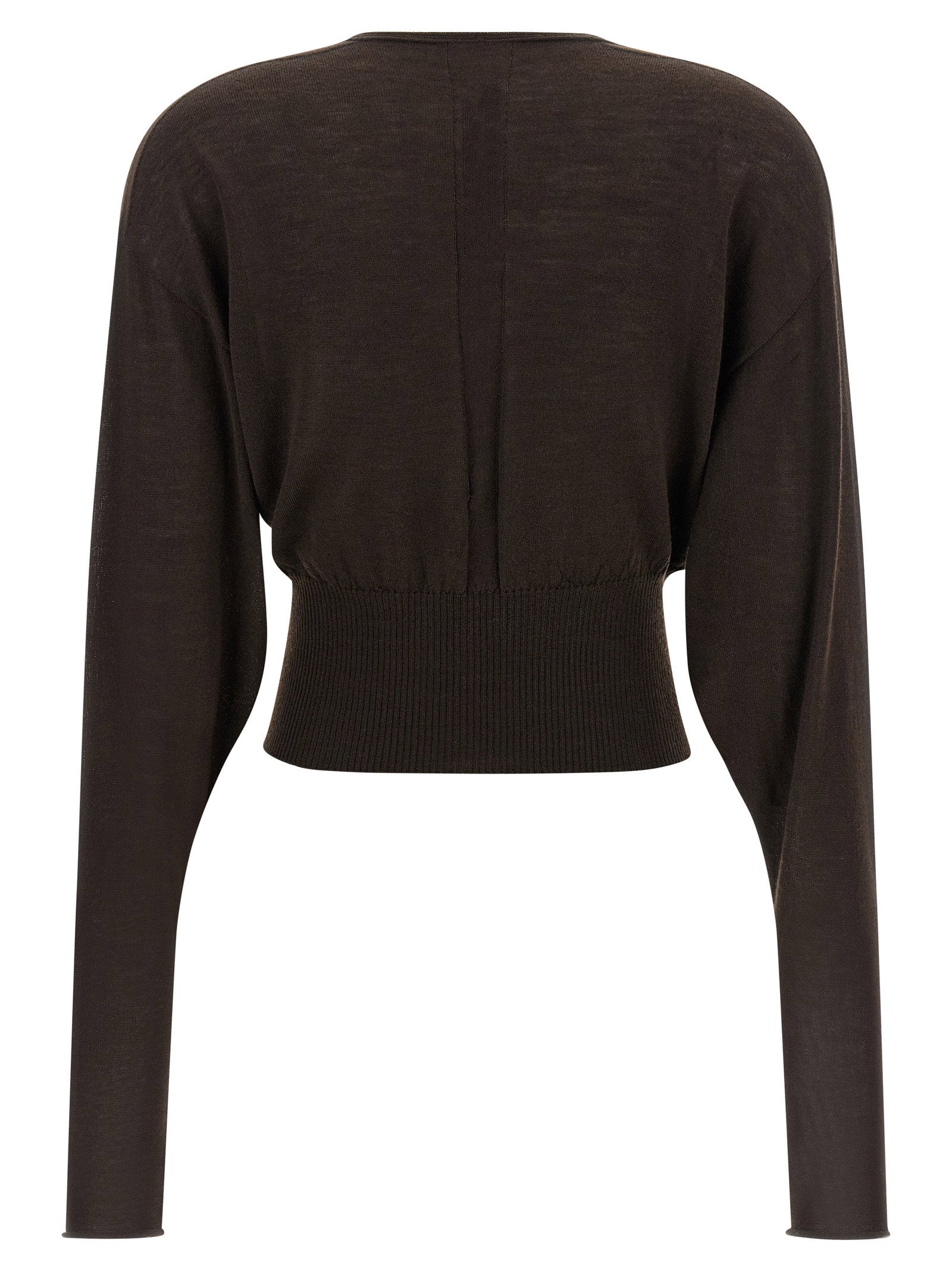 Rick Owens V Cropped Top Brown