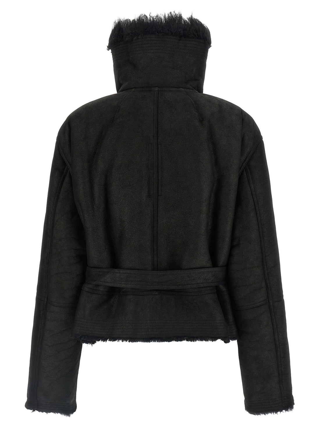 Rick Owens Cropped Flight Jacket Black